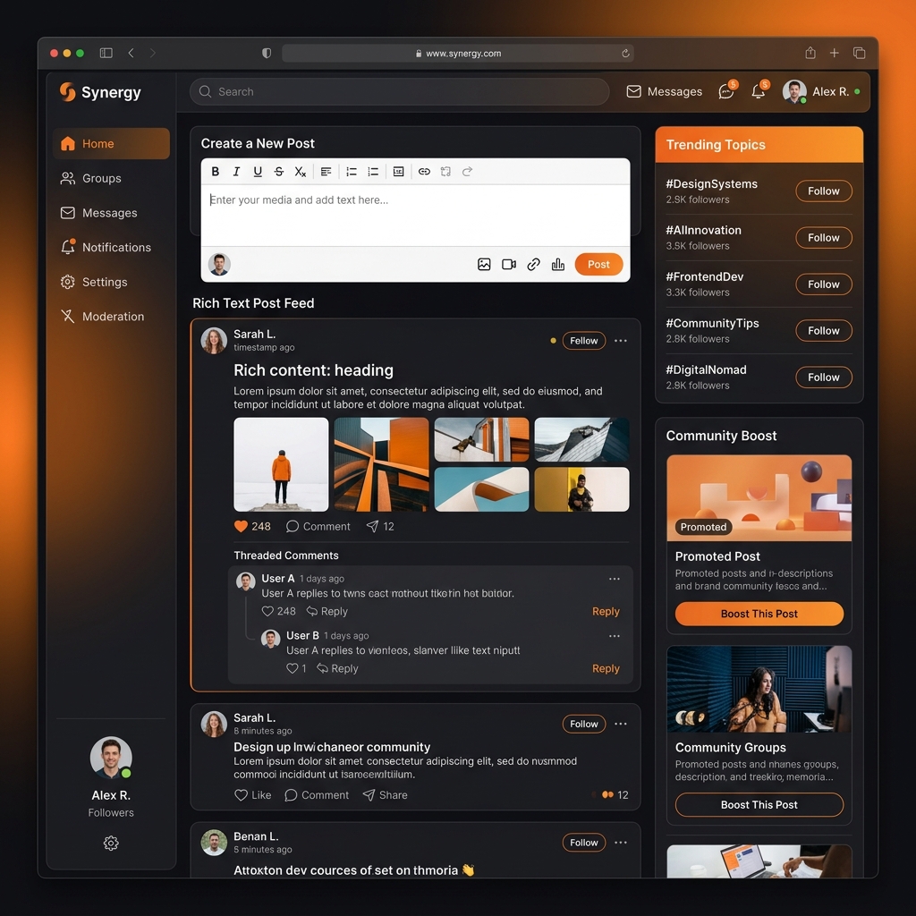 Members Share Rich Posts Easily